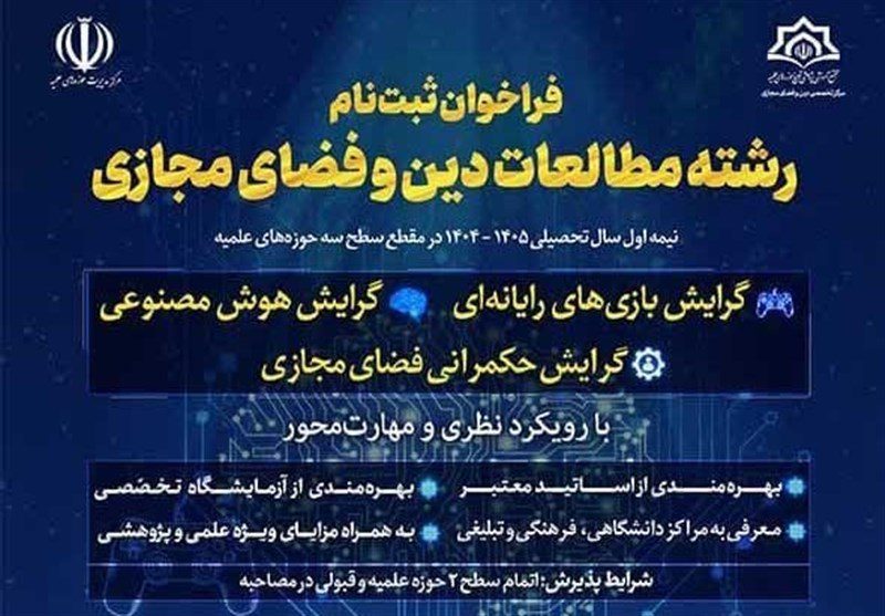 پذیرش رشته دین و فضای مجازی از میان طلاب